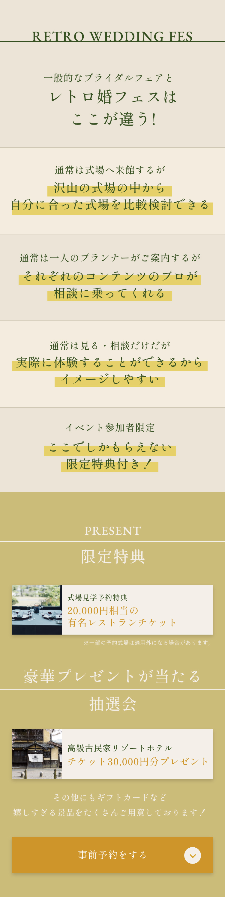 一般的なブライダルフェアとレトロ婚フェスはここが違う!