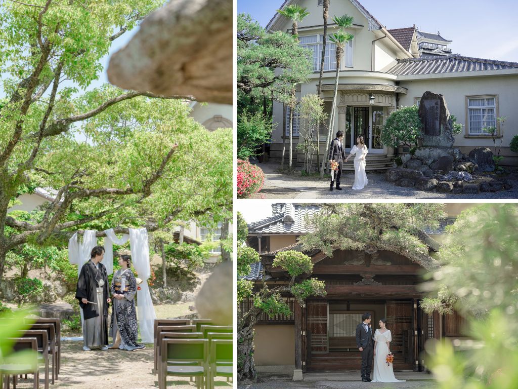 広島「福山城二の丸福寿会館テラス」で叶うキャッスルウエディング|レトロ婚サイト